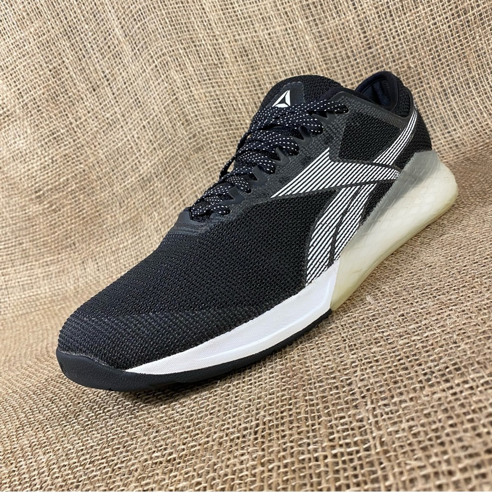 Reebok Trainers Nano Running Shoes CrossFit Sneakers Black white 12.5
